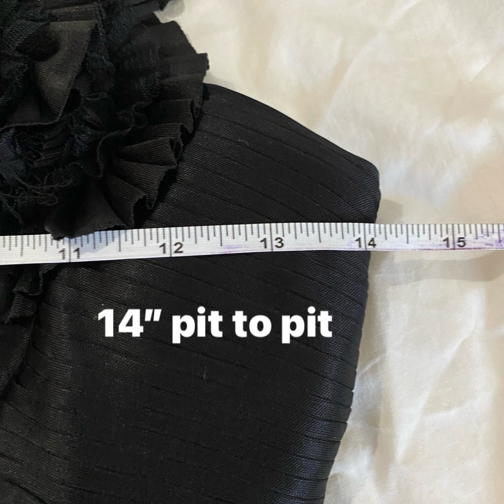 BCBGMAXZARIA black mini cocktail summer party y2K 1 shoulder strap goth dress - Picture 3 of 12